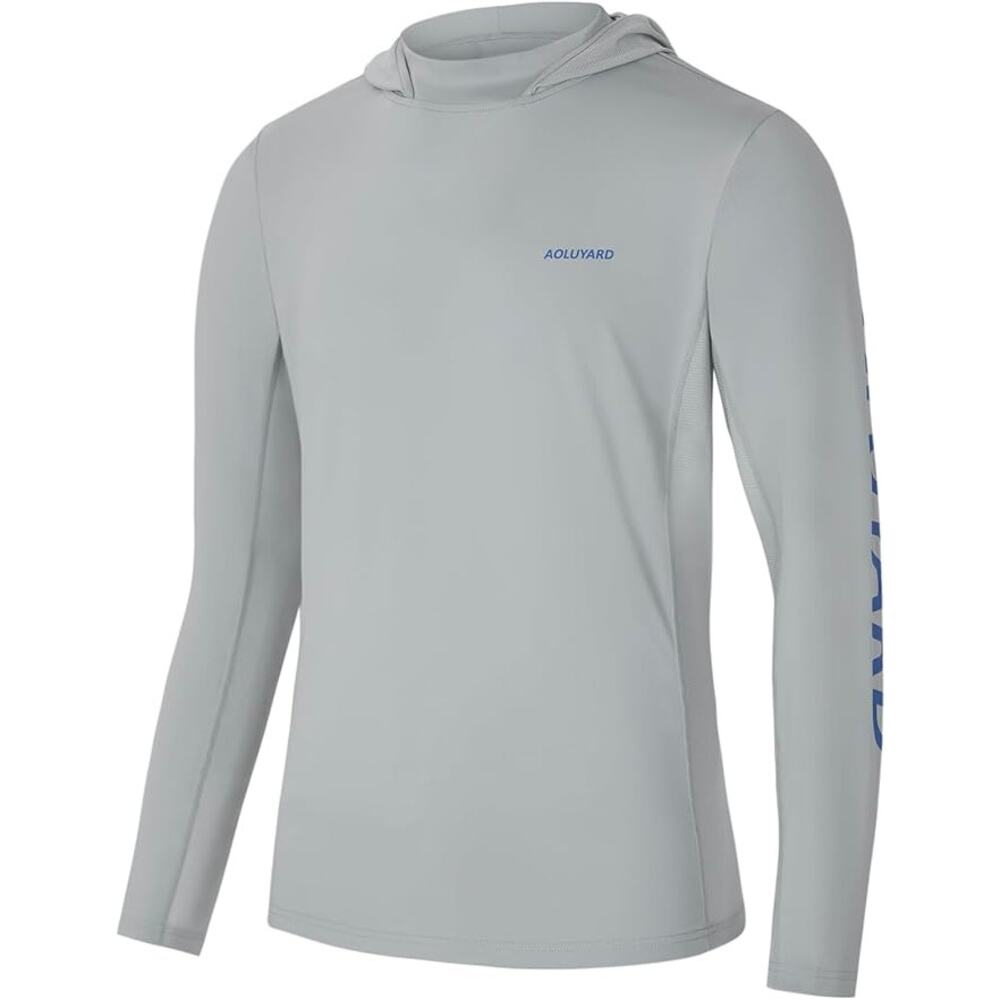 Aoluyard Men’s Sun Hoodie UPF 50+ UV Protection Long Sleeve Rash Guard Size XL